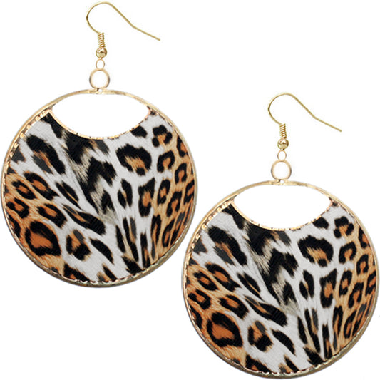Orange Black Spotted Earrings