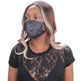 Black Paisley Face Mask