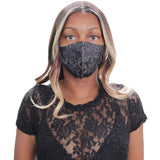 Black Paisley Face Mask