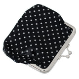 Black Polka Dot Kisslock Coin Purse Wallet