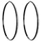 Black Extra Large Rhinestone Hoop Earrings