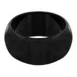 Black Round Shiny Bangle Bracelet