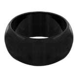 Black Round Shiny Bangle Bracelet