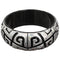 Black Silver Iridescent Swirl Bangle Bracelet