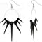Black Gradual Spiked Hoop Earrings