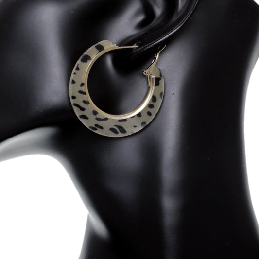 Black Spotted Mini Hoop Earrings