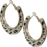 Black Spotted Mini Hoop Earrings