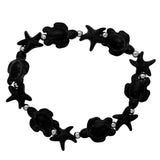 Black Starfish Turtle Stretch Bracelet