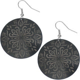 Black Thin Stencil Design Earrings