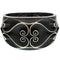 Black Swirl Textured Hinged Bracelet