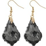 Black Pointed Teardrop Mini Dangle Earrings