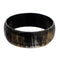 Black Glossy Textured Bangle Bracelet