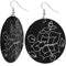 Black Floral Shell Earrings
