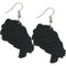 Black Large Turban Head Wrap Wooden Earrings