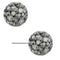 White Black Cracked Pattern Post Earrings