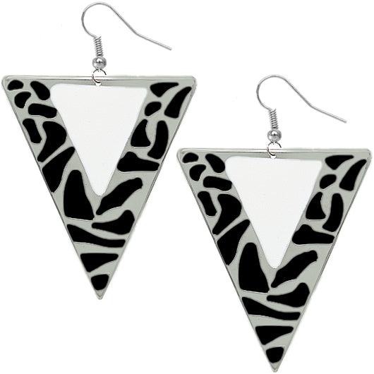 Black and White Earrings