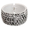 Black White Six Row Zebra Hinged Bracelet