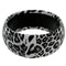 Black White Spotted Cheetah Bangle Bracelet