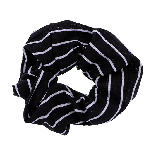 Black Striped Hair Scrunchie