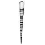 Black White Two Tone Striped Long Hair Clip