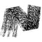 Black White Lightweight 3 in 1 Zebra Print Sheer Scarf