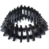 Black Wooden Geometric Triangle Stretch Bracelet