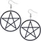 Black Large Criss Cross Star Earrings
