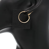 Black Geometric Wooden Mini Earrings