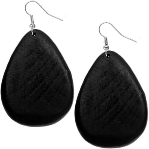 Black Wooden Earrings