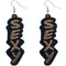 Black Wooden Sexy Word Letter Earrings