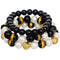 Black Faux Pearl Beaded Stretch Bracelets