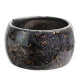 Black Spotted Round Hinged Bracelet