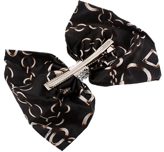 Black Chain Link Pattern Gator Hair Clip