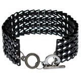Black Chevron Toggle Chain Bracelet