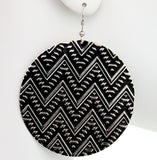 Black hammered earrings