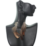 Feather Chain Earrings Long