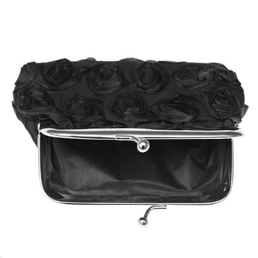 Black Kisslock Flower Coin Purse