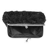 Black Kisslock Flower Coin Purse