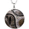 Black Floral Rhinestone Bead Charm Chain Necklace