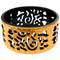 Black Gold Cutout Chinese Textured Bangle Bracelet