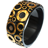 Black Foil Bubble Bangle Bracelet