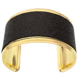 Black Pave Glitter Cuff Bracelet