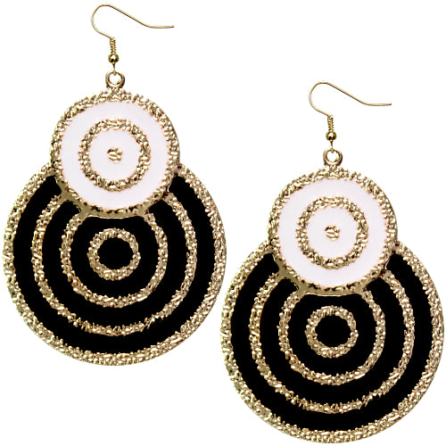 Black Swirl Earrings