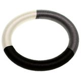 Black Gray Fabric Wrap Bangle Bracelet