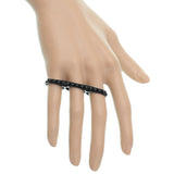 Black Triple Love Heart Midi Knuckle Ring