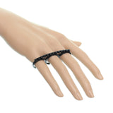 Black Triple Love Heart Midi Knuckle Ring