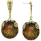 Black Iridescent Large Gemstone Post Earrings