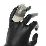 Black Long Arch Glossy Ring