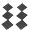 Black Long Triple Studded Mesh Dangle Earrings