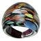 Black Multicolor Speckled Glass Murano Ring